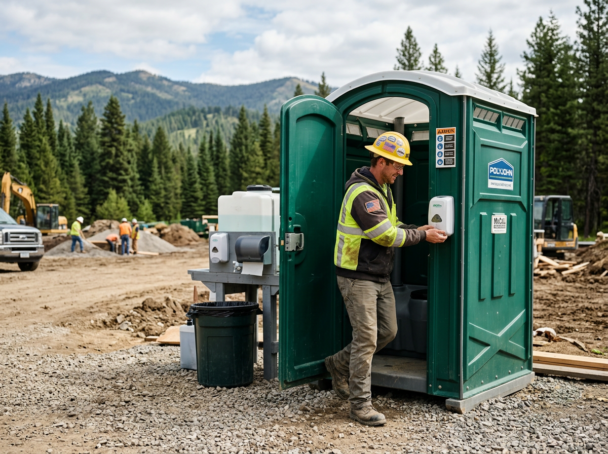 portable toilet and restroom trailer rental in Eagle