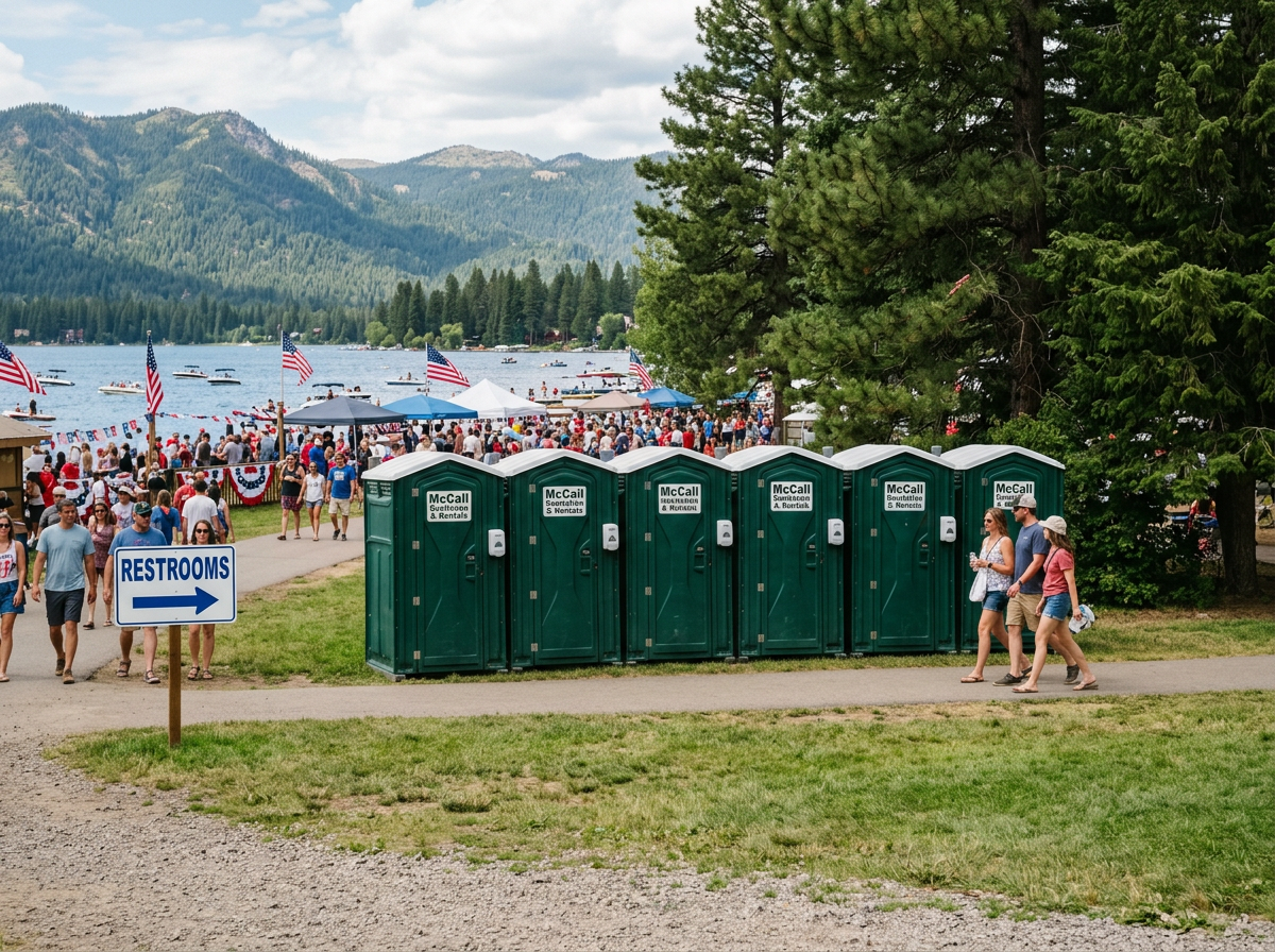portable toilet and restroom trailer rental in Peck