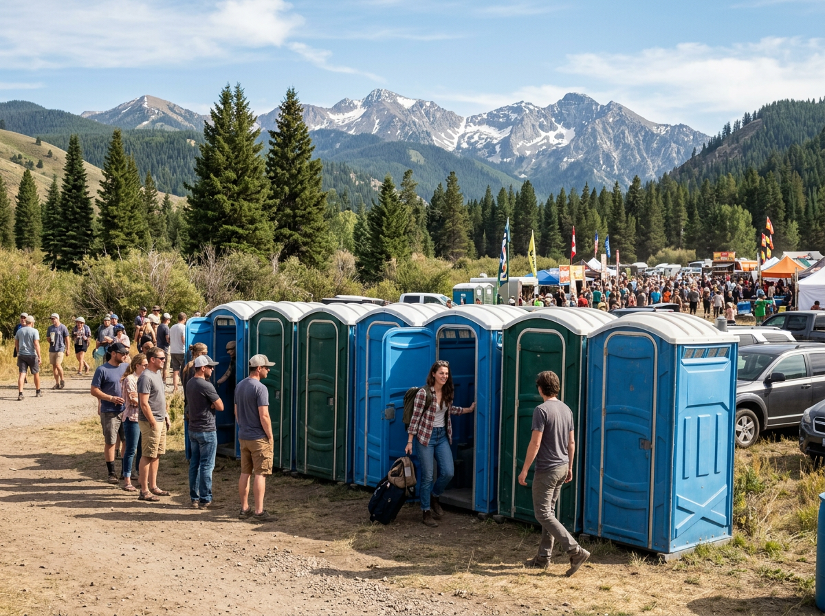 portable toilet and restroom trailer rental in Rupert