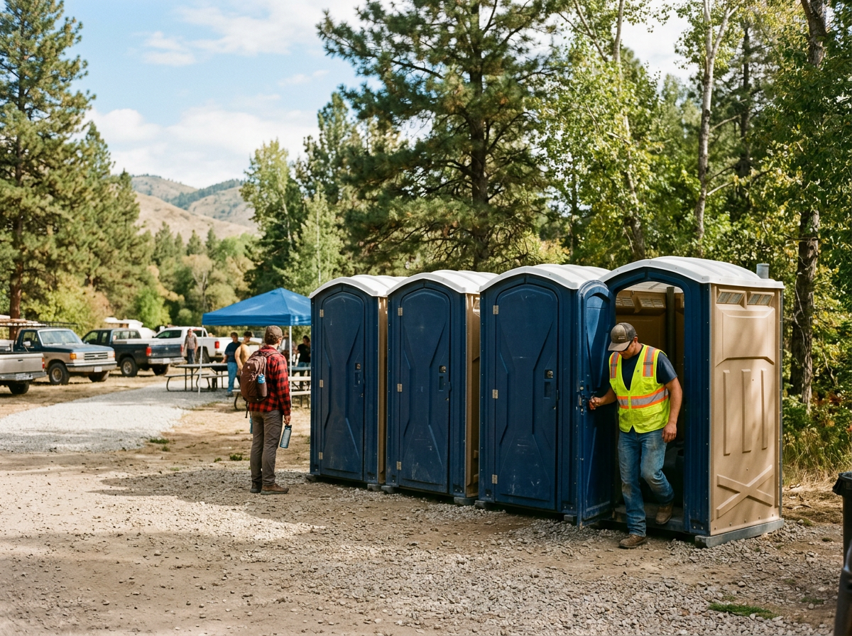 portable toilet and restroom trailer rental in Priest River